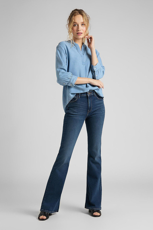 LEE ESSENTIAL BLOUSE DAMSKA KOSZULA FADED BLUE L45VGIOF 112110605