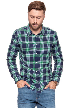 KOSZULA WRANGLER LS 1 PKT SHIRT AMAZON GREEN W5953ORUX 112129787