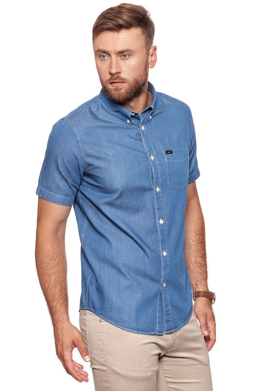 LEE BUTTON DOWN SS MEDIEVAL BLUE TALL L886JO13 112123664