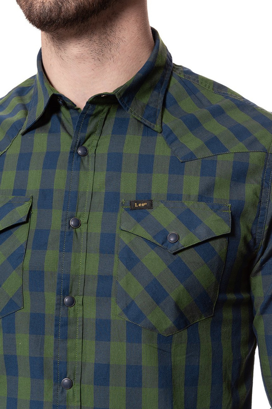 LEE LEE WESTERN SHIRT HILLSIDE GREEN L643MMPC
