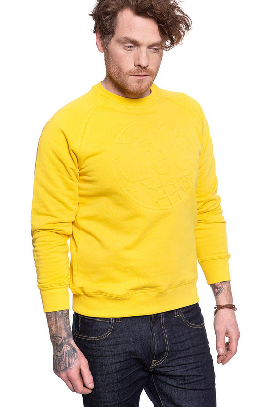 LEE BLUZA EMBOSSED CREW SWS LEMON ZEST L81PSPMM 112121888