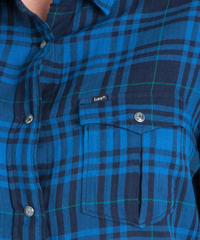 LEE WESTERN SHIRT DAMSKA KOSZULA MATERIAŁOWA W KRATĘ NIGHT SKY L46CPGSJ 112110866