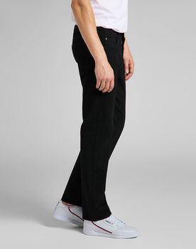 MESKIE SPODNIE LEE REGULAR STRAIGHT BLACK OVERDYE 112140861