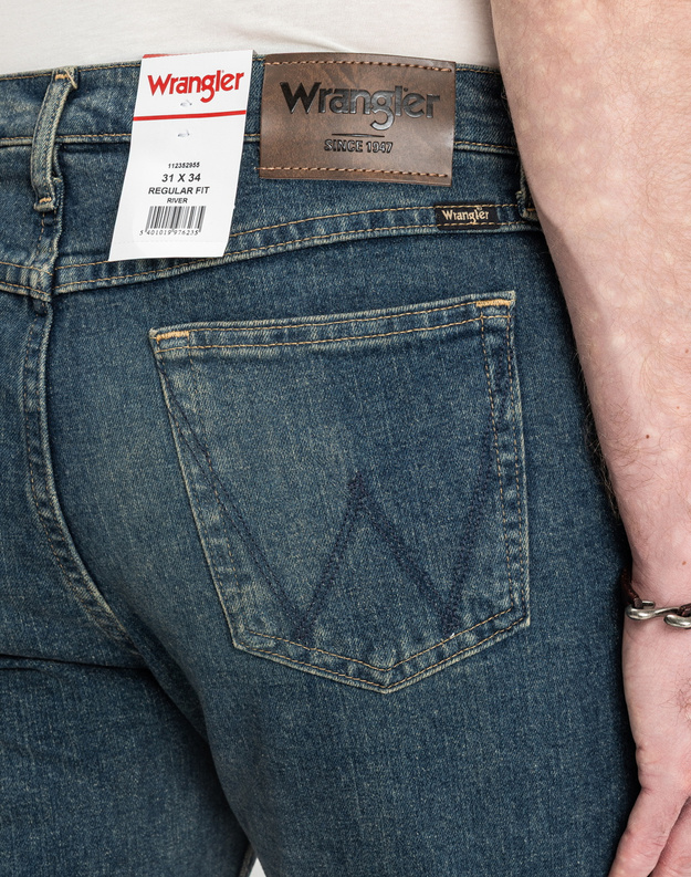 Męskie Spodnie Jeansowe Wrangler Regular Fit River 112352955