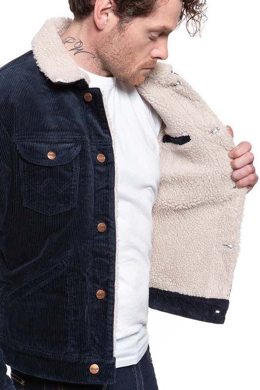 KURTKA ZIMOWA WRANGLER 124MJ SHERPA NAVY W4MSUP114 112129153