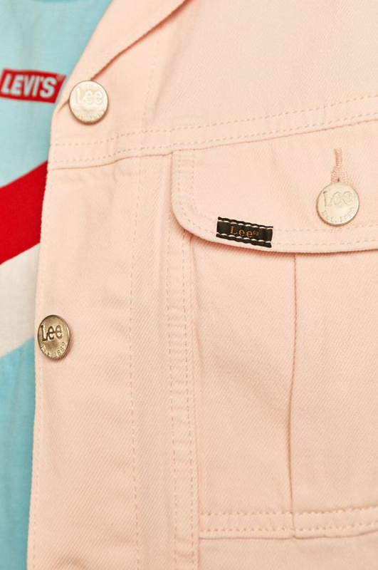 LEE CROPPED JACKET DAMSKA KURTKA JEANSOWA RELAXED CRYSTAL PINK L54QKGNA 112112908