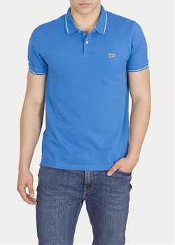 LEE PIQUE POLO MĘSKA KOSZULKA Z KRÓTKIM RĘKAWEM LOGO DIPPED BLUE L61ARLLA 112113699