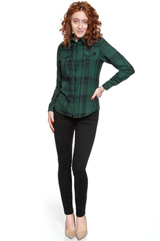 KOSZULA WRANGLER WESTERN CHECK SHIRT PINE W5N1SZG01 112130260
