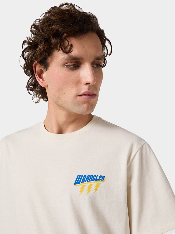 MESKA KOSZULKA WRANGLER SMALL GRAPHIC TEE VINTAGE WHITE 112362893