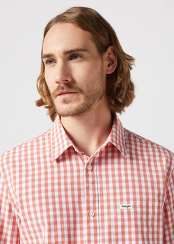MESKA KOSZULA WRANGLER SS 1 PKT SHIRT RED 112350569