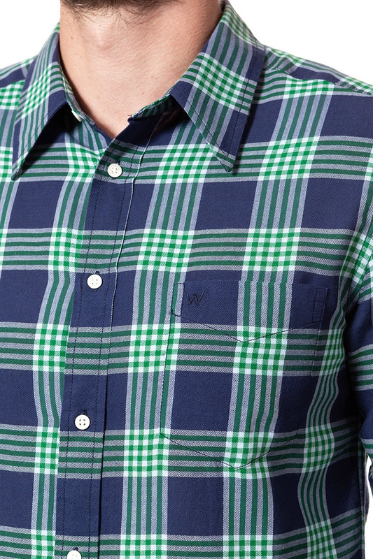 KOSZULA WRANGLER LS 1 PKT SHIRT AMAZON GREEN W5953ORUX 112129787
