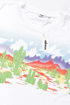 WRANGLER T SHIRT DAMSKI OVERSIZE TEE WHITE W7009EA12 112130870