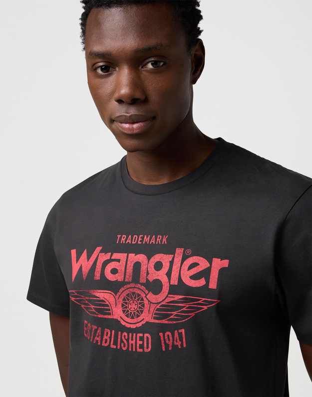 MESKA KOSZULKA WRANGLER AMERICANA TEE FADED BLACK 112371416