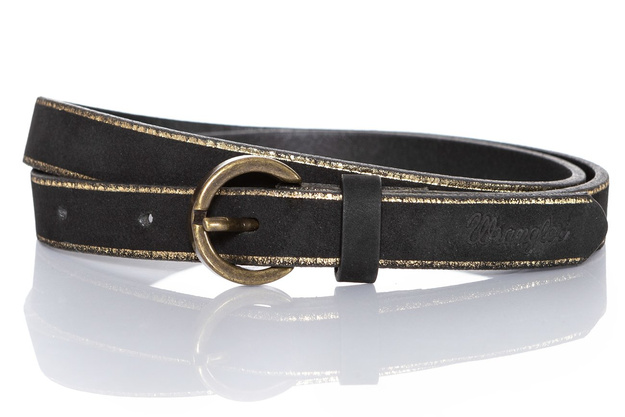 WRANGLER BLACK&GOLD BELT BLACK W0B31U101 112125514