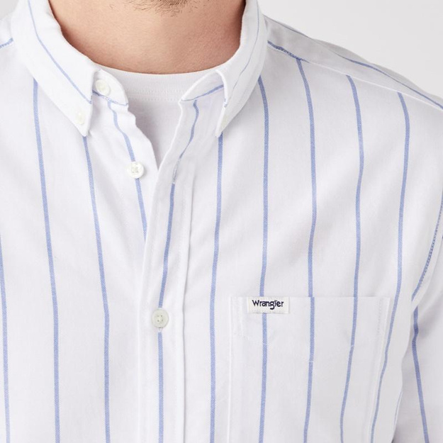 WRANGLER BUTTON DOWN SHIRT MĘSKA KOSZULA MATERIAŁOWA W PASKI W5B1BMX12 112320844