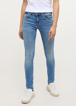 Damskie Spodnie Jeansowe Mustang Style Quincy Skinny Denim Blue 1013600 5000 402