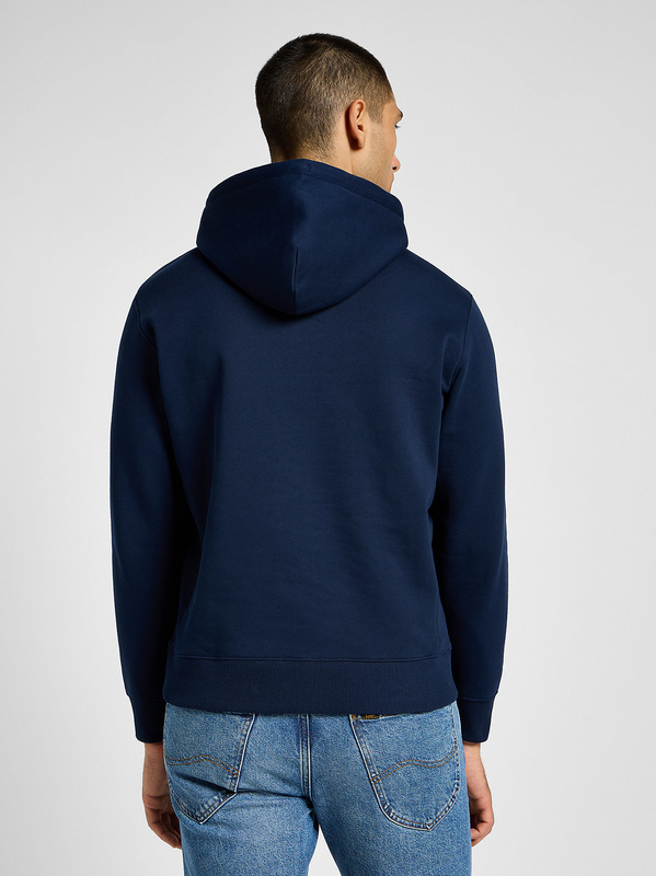 LEE MĘSKA BLUZA Z KAPTUREM LEE SEASONAL HOODIE INKY BLUE 112358048
