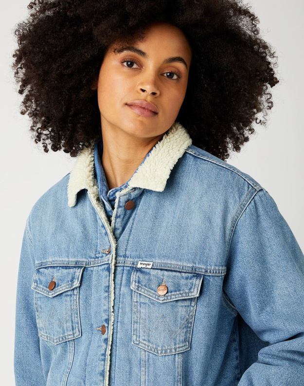 WRANGLER HERITAGE SHERPA JACK DAMSKA KURTKA JEANSOWA SECRET LOVE W460SF35K 112141347