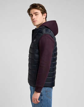 MESKA KURTKA LEE STAND COLLAR PUFFER VEST BLACK 112370535