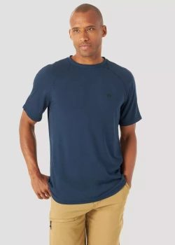 WRANGLER SS PERFORMANCE TEE MĘSKI T-SHIRT KOSZULKA LOGO DARK SAPPHIRE WA7BDUB08 112132591