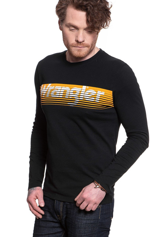 KOSZULKA LONGSLEEVE WRANGLER LS LOGO TEE BLACK W744D3100 112131092