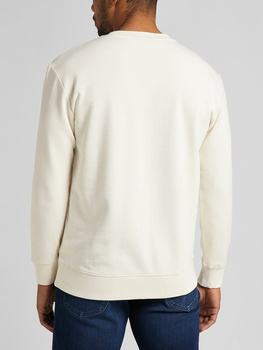 MĘSKA BLUZA MATERIAŁOWA LEE BASIC CREW LOGO SWS ECRU L80XSPNQ 112121572