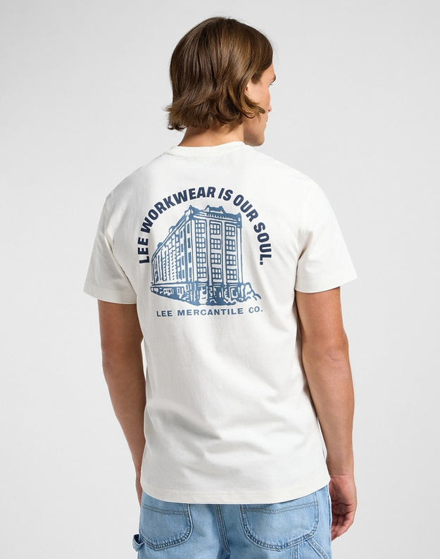 LEE MĘSKA KOSZULKA LEE WW GRAPHIC TEE ECRU 112364590