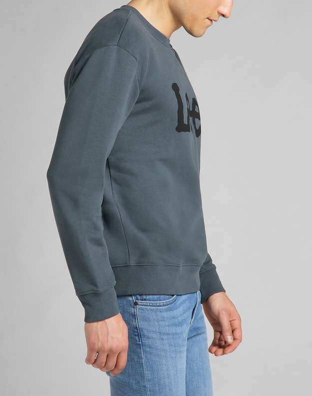 LEE BASIC CREW LOGO SWS DARK SLATE L80XTJTG 112140882