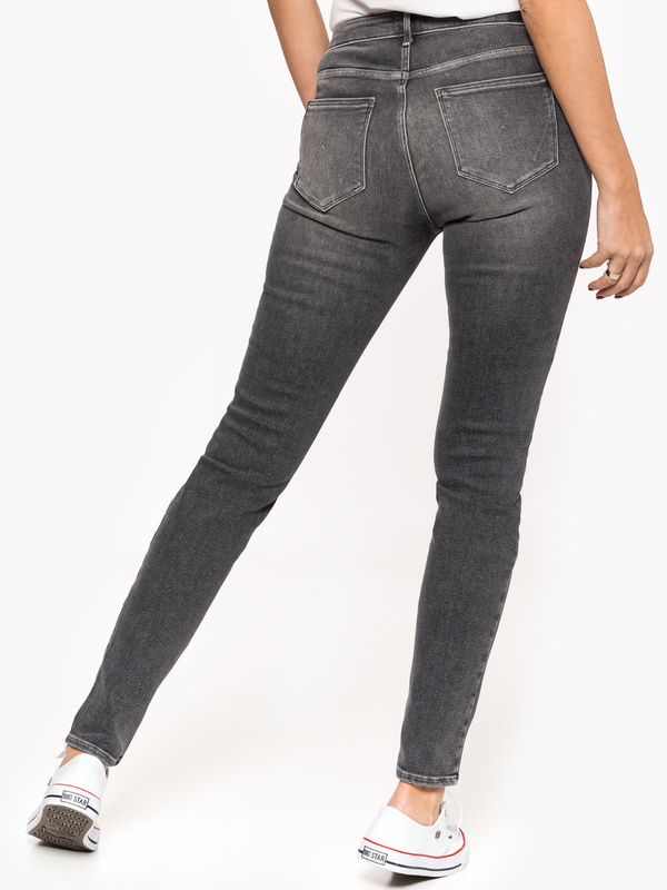 DAMSKIE SPODNIE WRANGLER SKINNY BLACK PEPPER W28KUL22S 112128344