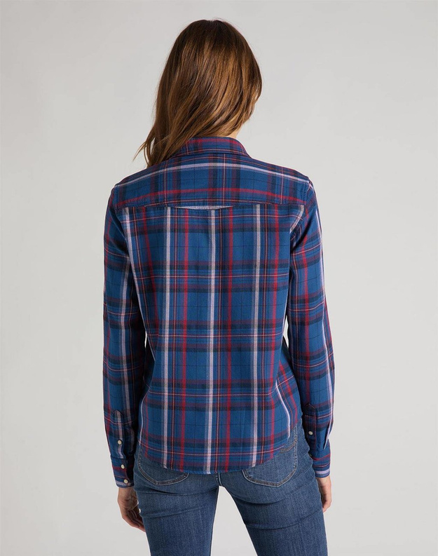 LEE REGULAR WESTERN SHIR OIL BLUE L45SJHMO 112110488