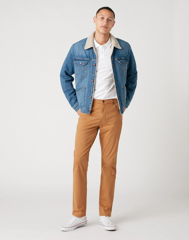 SPODNIE MĘSKIE WRANGLER TEXAS SLIM BISCUIT W12SWA012 112126530