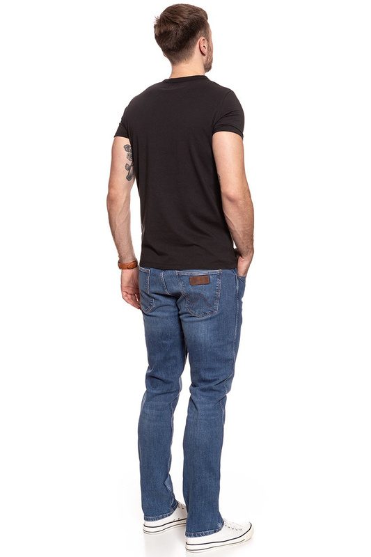KOSZULKA WRANGLER RINGER TEE FADED BLACK W7B63FKV6 112131521