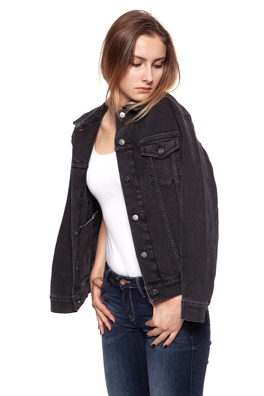 WRANGLER TRUCKER JACKET BACK TO BLACK W4070999S SAMPLE