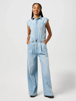 WRANGLER DAMSKI KOMBINEZON JEANSOWE WRANGLER TROUSER JUMPSUIT PALE BLUE WASH 112362713