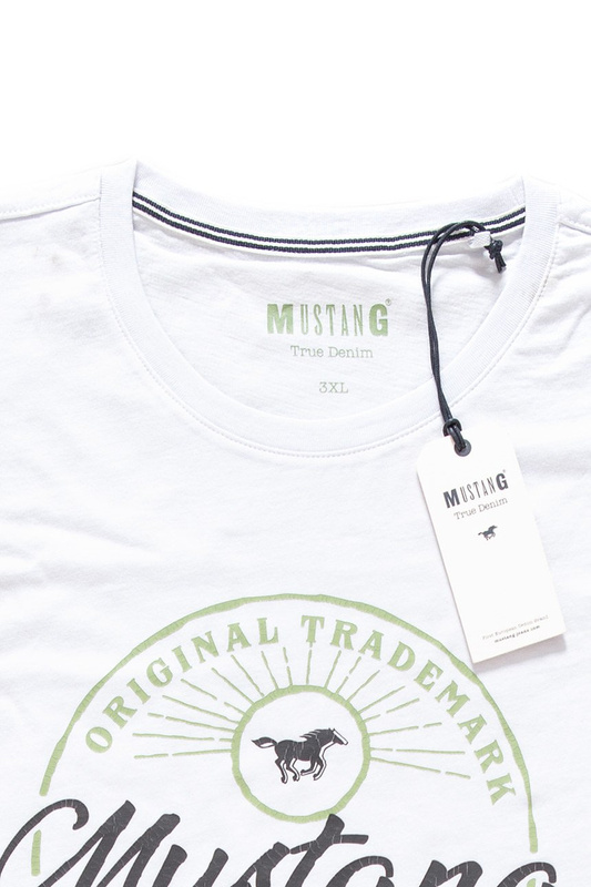 MUSTANG T SHIRT Logo Crack Tee general White 1007613 2045