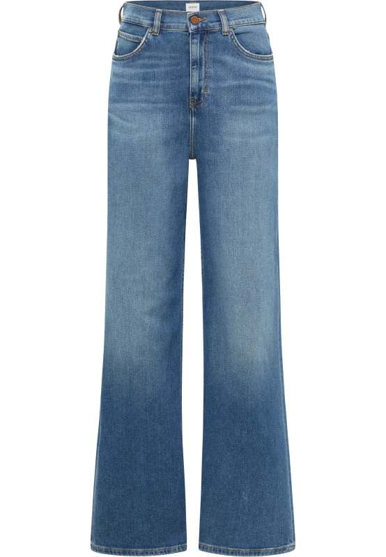 Damskie Spodnie Jeansowe Mustang Style Luise Wide Denim Blue 1016553 5000 521