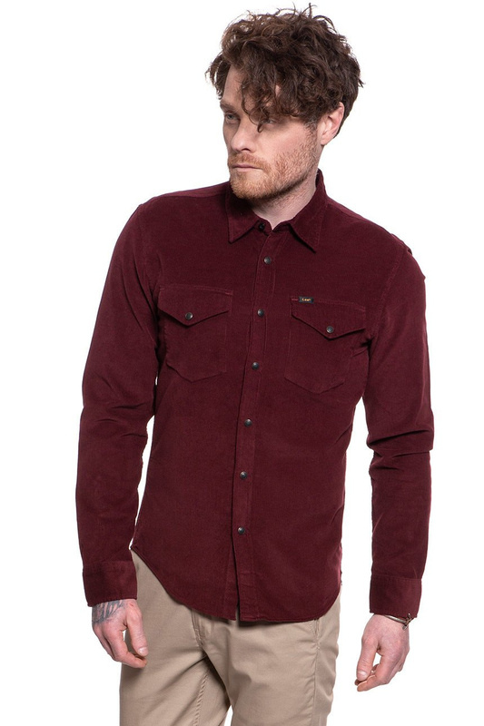 KOSZULA KOSZULA LEE CLEAN WESTERN SHIRT BURGUNDY L644MRMF 112115588