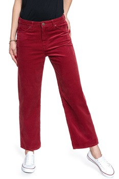 DAMSKIE SPODNIE SZTRUKSOWE LEE 5 POCKET WIDE LEG BIKING RED L30SDC87 112106606
