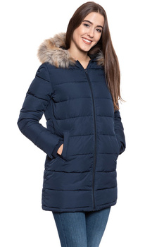 DAMSKA KURTKA ZIMOWA WRANGLER LONG PUFFER NAVY W4N2VJ114 112129160