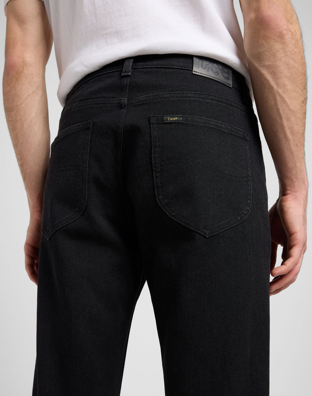 MESKIE SPODNIE LEE X STRAIGHT MIDNIGHT BLACK 112371282