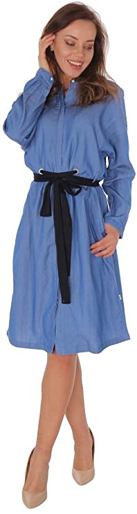 LEE EYELET DRESS DAMSKA SUKIENKA DIPPED BLUE L50MFXLA 112111356