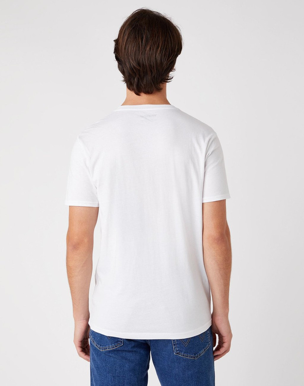 MĘSKI T-SHIRT WRANGLER SS AMERICANA TEE WHITE W7AGD3989 112131338