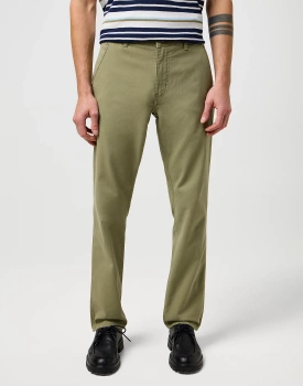 MESKIE SPODNIE WRANGLER REGULAR CHINO ALOE 112371031