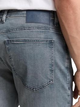 Męskie Spodnie Jeansowe Tom Tailor TTMARVIN STRAIGHT mid stone blue grey denim 1048364 10162