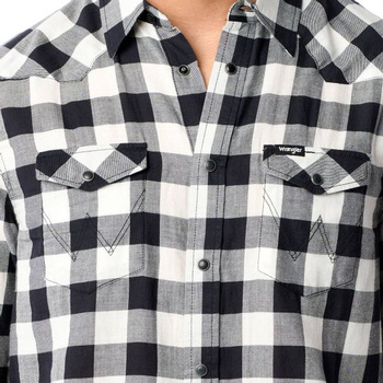 WRANGLER LS WESTERN SHIRT KOSZULA MĘSKA KRATA OFFWHITE W5M1OR737 112130206