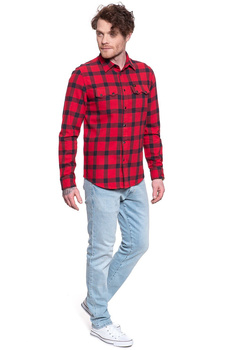 KOSZULA MĘSKA W KRATĘ LEE RIDER SHIRT WARP RED L856OEKG 112122576