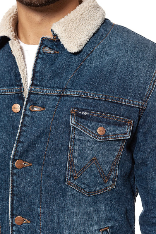WRANGLER SHERPA JACKET BLUE NOTE W443XG96H