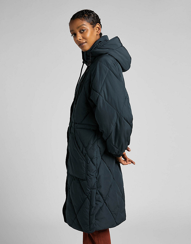 LEE LONG PUFFER DAMSKA KURTKA ZIMOWA CHARCOAL L55KEV30 112320683