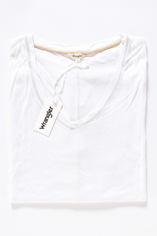 WRANGLER V/N TEE WHITE W7315FD12