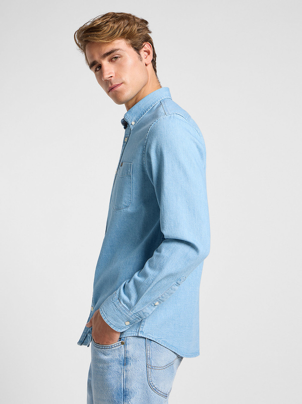 LEE MĘSKA KOSZULA JEANSOWA LEE LEE BUTTON DOWN LAKESIDE WASH 112363893